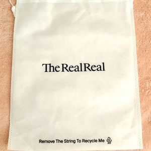 Lot 20 The realreal dustbags white draw strings travel organizer pouch